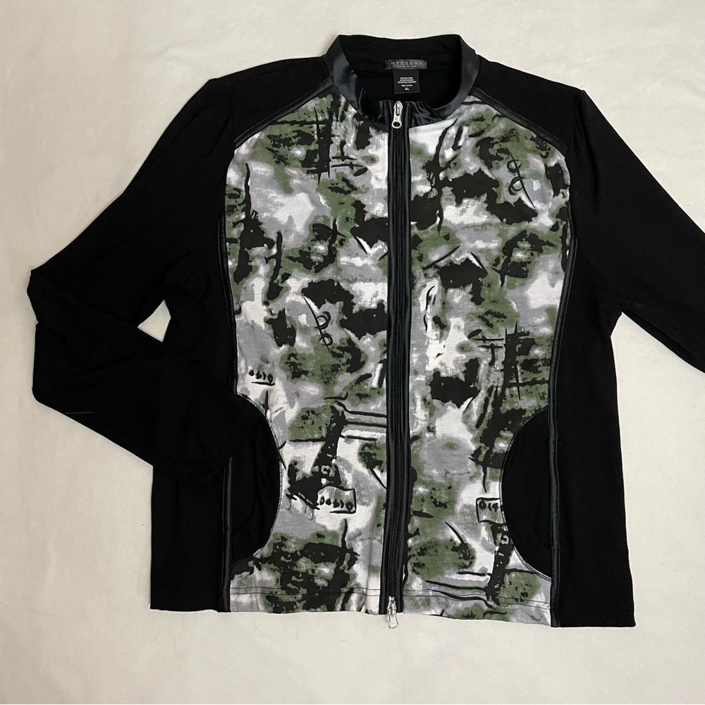 Mystery New York Zip Rayon Jacket Size XL - Picture 6 of 10